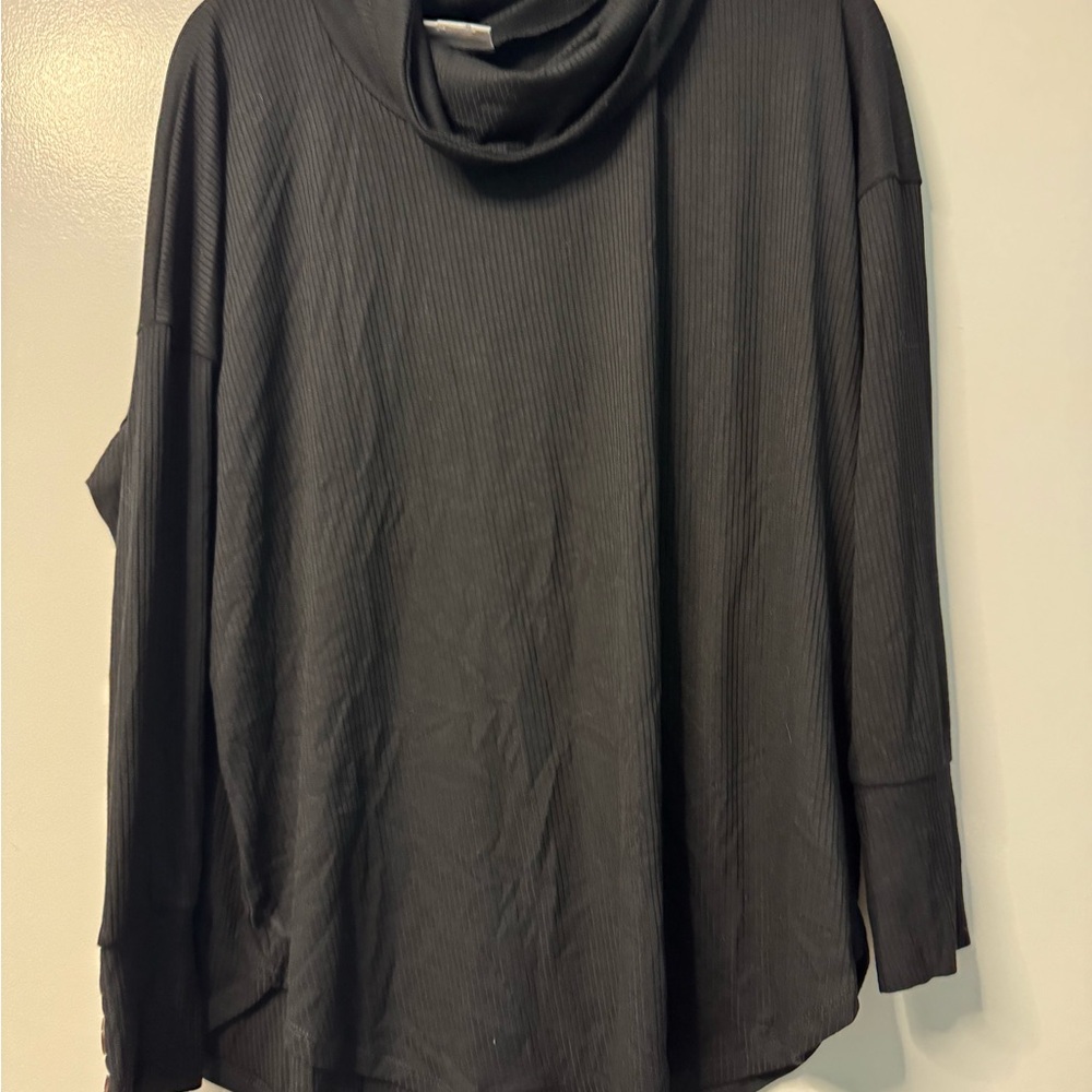 Lularoe Aubrey - Women's Black Cowl Neck Sweater